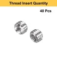 thumbnail image 3 of Uxcell 40 Pcs Inserts de Réparation de Filetage M6 x 1 Mâle à M4 x 0.7 Filetage Femelle 4mm Long Écrous de Réduction en Acier Inoxydable Manchons Métriques Auto-Tappants, 3 of 7