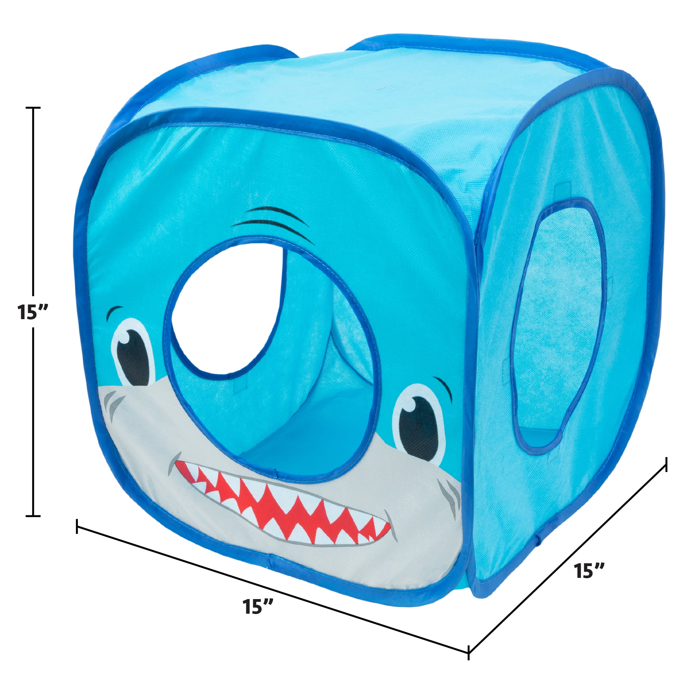 Vibrant Life 15′ Pop Open Shark Cat Cube Toy, Collapsible Cat House ...