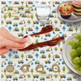 thumbnail image 6 of Excavator and Tree White Pattern Round Tablecloth 70"x70", Wrinkle Resistant Wipeable Table Cover for Kitchen Dining Room Picnic Patio and Party, 6 of 6