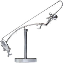 XMMSWDLA Kinetic Fishing Balance Sculpture - The Fisherman Balancing Art for Home & Office, Creative Metal Motion Statue for Desk Decor, Gift for Fishing Lovers