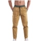 thumbnail image 1 of Pantalones largos de moda para hombre, casuales, de color sólido, con bolsillos y cintura elástica, pantalones cargo casuales para hombre., 1 of 5