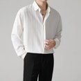 thumbnail image 1 of Camisa casual de manga larga con diseño de rayas para hombre, camisa informal sencilla de alta calidad para hombre, camisa fina de verano a la moda, 1 of 4