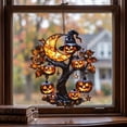 thumbnail image 4 of Pumpkin Tree Acrylic Suncatcher | Stained Glass Effect Window/Car Ornament, Indoor/Outdoor Decor C, 4 of 7