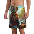 thumbnail image 2 of Pofeuu Riverside Meditating Cat Prin Men's Swim Trunks Quick Dry Bathing Suit Swimming Board Shorts Mesh Lining Beach Swimwear-Medium, 2 of 6