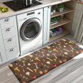 thumbnail image 3 of Colorful Mushroom Group Brown Pattern Kitchen Rug Mat,Kitchen Runner Rugs Non Skid Washable,Decorative Kitchen Floor Mats for Kitchen,Sink,Laundry,17"x47.2", 3 of 7