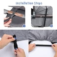 thumbnail image 4 of Parasol para cochecito de bebé, universal impermeable para cochecito de bebé, cubierta para sombrilla anti-UV con ventana de visualización para cochecito (gris), 4 of 5