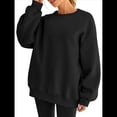thumbnail image 2 of Sudadera con Capucha de Gran Tamaño para Mujer, Suéteres de Larga con Cuello Redondo de , Conjuntos Cómodos de Moda de Otoño. Negro XXL, 2 of 9