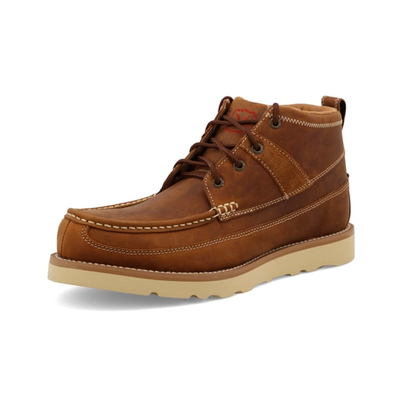 Twisted X Mens Oiled Saddle Steel Toe Casual Shoe 13 Brown