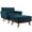 Azure, variant on Modway Engage 2 Piece Armchair and Ottoman in Gray