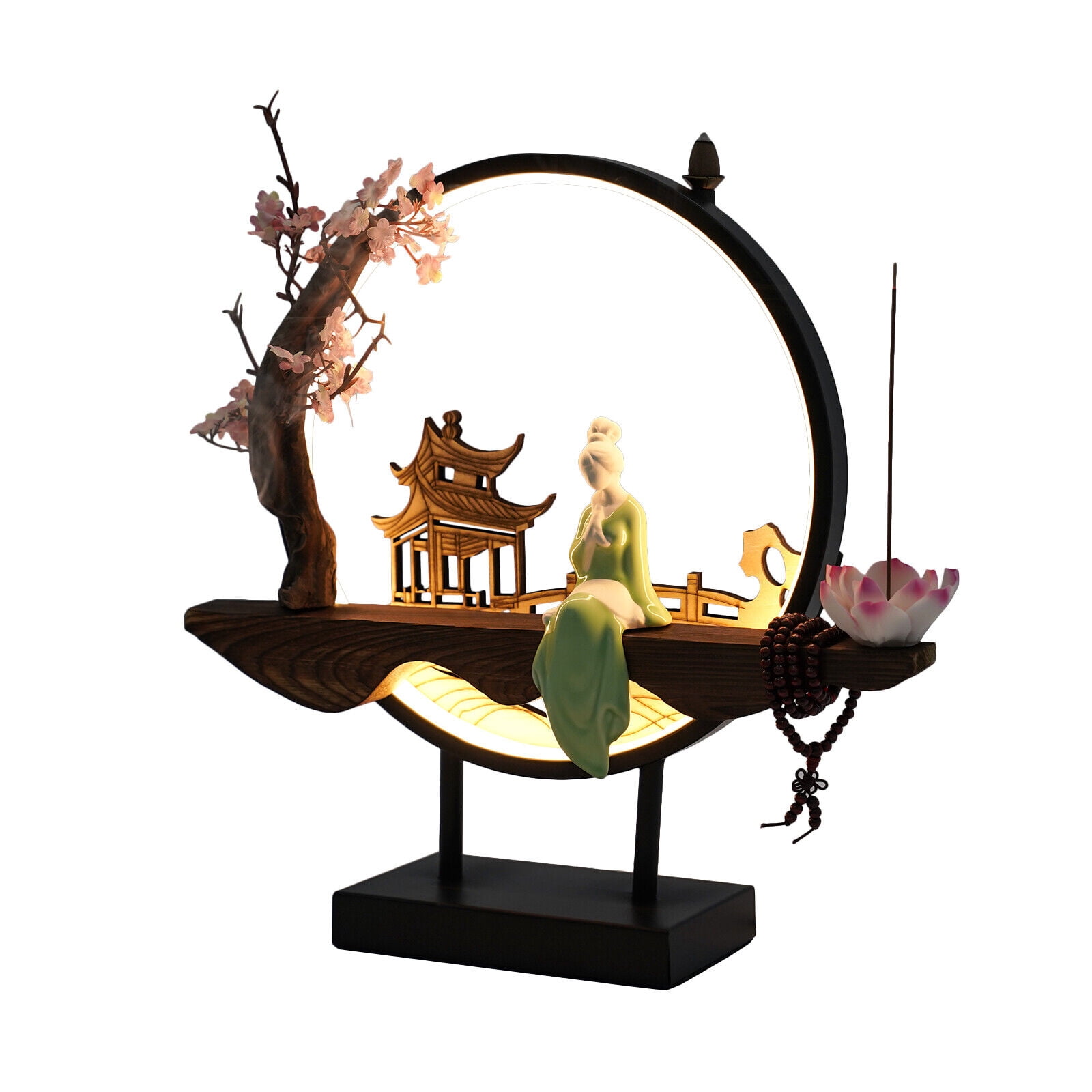 3 Gears Smoke Incense Burner Ceramic Mountain Backflow Waterfall Handicraft Holder Gift