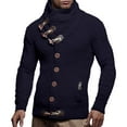 thumbnail image 5 of Thickened Wool Blend Cardigan Sweater for Men, Casual Fashion Stand Collar Winter Wear, 5 of 9