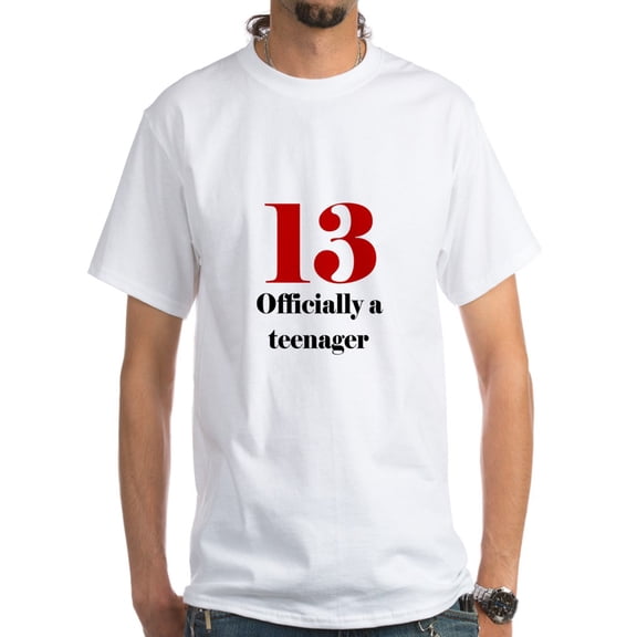 CafePress - 13 Teenager White T-Shirt - Men's Classic T-Shirts
