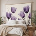 thumbnail image 3 of Purple Tulip Flower Tapestry for Bedroom Wall Hanging Tapestry, Aesthetics Farmhouse Floral Plant Ceiling Backdrop Tapestries Poster Blanket Wall Decor for Teens Room Living Room Dorm 39" x 59", 3 of 8