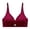 Wine WEM, variant on YLOMAY Bra Women Women Underware Back Snaps No Underwire Bras Solid Color Comfy Stylish Brassiere Loose Casual Wear Black L