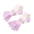 thumbnail image 4 of BLESIYA 5xAnkle Striped Toe Socks Cotton Warm Ankle Socks for Men and Women 5 Pcs, 4 of 7