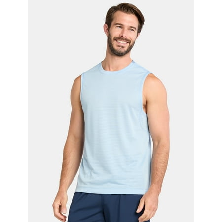 Athletic Works Men's and Big Men's Mixed Media Tank Top, Sizes XS-5XL