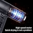 thumbnail image 4 of JingChun Hair Dryer,Negative Ionic Blow Dryer Brushless Motor for Fast Drying,High-Speed Low Noise thermo-Control Hairdryer with Nozzle,for Home,Travel, 4 of 9
