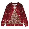 thumbnail image 5 of Zanarzt Chandail à Col Rond pour Garçons Chandail pour Filles Automne et Hiver Manches Longues Haut de Noël Col Rond Chandail pour Enfants Orange, 2-3 Ans, 5 of 5