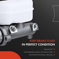 thumbnail image 3 of A-Premium Brake Master Cylinder Compatible with Ford Vehicles - E-250 Econoline 1997-2002, E-350 Econoline/E-350 Econoline Club Wagon/Econoline Super Duty 1997-1998 - Replace OE# F7UZ2140SB, 3 of 9