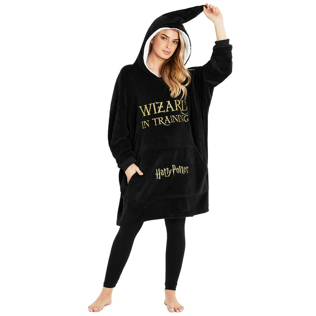 Sudadera con capucha de forro polar de Harry Potter Wearable Blanket para adultos