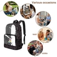 thumbnail image 4 of Xoenoiee Hummingbird Flower Print Clear Backpack Transparent Schoolbag See Through Bookbag for Kids Girls, Large Capacity School Bag with Padded Straps for Travel Sport Stadium Events, 4 of 7