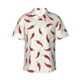 thumbnail image 1 of KLL Chili Pattern Men's Hawaiian Shirt Short Sleeve Button Down Beach Shirts,Small, 1 of 7