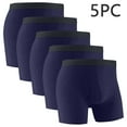 thumbnail image 2 of GigrtiJin 5 Pack Men's Cotton Boxer Briefs Solid Color Stretchy Full Coverage Supportive Underwear Multipack Breathable Underpants, 2 of 6