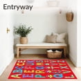 thumbnail image 3 of ODIKA 5'x7' Machine Washable Non-Slip Area Rug, Letter Learning Phonics Educational Alphabet Discovery High Traffic Rug, Red, 689947, 3 of 7