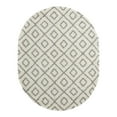 thumbnail image 3 of Unique Loom Trellis Shag Collection Area Rug - Ruth (7' 10" x 10' Oval Ivory/Gray), 3 of 11