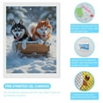 thumbnail image 3 of Diamond Art Kits for Adults, Siberian Huskies Snow Sledding Fun 5D Diamond Painting Kits for Adults Beginners, DIY Full Drill Diamond Painting, Gem Art and Crafts 12x16, 3 of 7