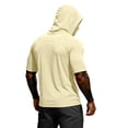 thumbnail image 6 of Men's Hooded Short Sleeve Sun Shirt with Face Mask - UPF 50+ Quick Dry UV Protection T-Shirt for Fishing, Hiking & Gym - Lightweight Athletic Pullover Complexion L, 6 of 9
