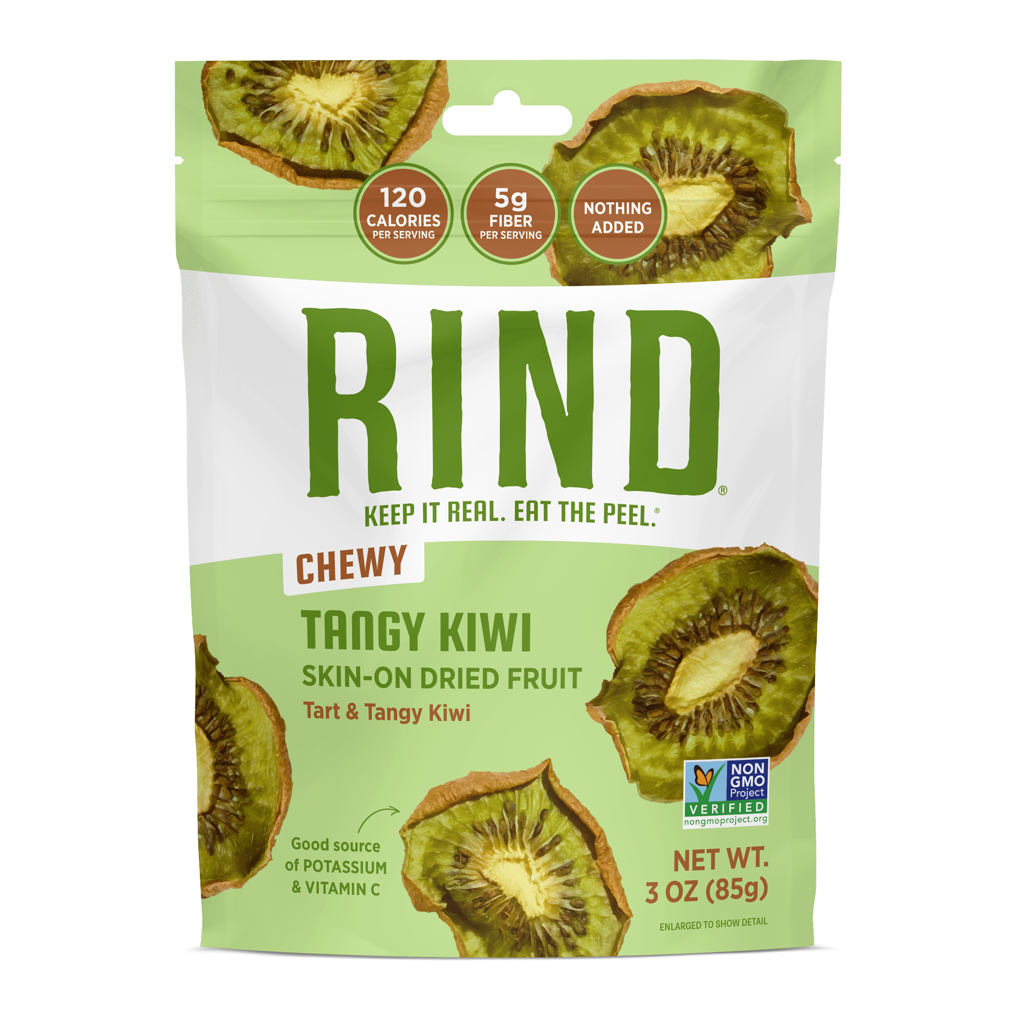 RIND Snacks Dried Fruit Superfood Tangy Kiwi 3oz Bag