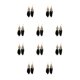 thumbnail image 3 of Sonducket Pendientes de plumas Colgantes de oreja de estilo moderno multicolor fáciles de combinar negro negro 10Conjunto, 3 of 6