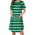 thumbnail image 2 of Robe pour Femmes Pyjama pour Femmes Fermeture Éclair Latérale Allaitement Maternité Imprimé à Manches Courtes Col Rond Robe pour Femmes Enceintes Pyjama Décontracté Robe Décontractée pour Femmes Pantalon Habillé pour Femmes, 2 of 3