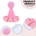 thumbnail image 3 of Chapeau d'Anniversaire pour Animaux de Compagnie, Chapeau de Fête pour Chat et Chien, Ensemble de Coiffeuse Colorée Macaron avec Pompon et Bandeau Réglable, 3 of 5
