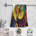 thumbnail image 4 of Coolnut Embroidery Parrot Lemon Hand Towels 2 PCS, Tropical Leaf Kitchen Towel Ultra Soft and Highly Absorbent,Decorative Fingertip Face Towel for Bathroom Hotel, 28.3"x14.4", 4 of 5