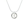 thumbnail image 2 of Delight Jewelry Silvertone Mini Clef with AB Crystal Live Ring Charm Necklace, 18", 2 of 4