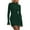 Dark Green, variant on Women's Fall Short Formal Dresses Long Sleeve Mock Neck Elegant Wedding Guest Party Club Bodycon Mini Dress