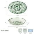 thumbnail image 4 of Fitz and Floyd Sicily Green Serve Bowl Plattr Set, 4 of 13