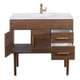 thumbnail image 5 of Cutler Kitchen and Bath Garland 36" Wood/Granite Bathroom Vanity in Brown/White, 5 of 5