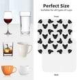 thumbnail image 5 of Leather Coasters with Heat-resistant for Drinks, Artistic Cat Face Black Cup Coasters Cup Pad Mat for Tabletop Protection, Coffee Table, Office Desk and Housewarming Gift, 5 of 5