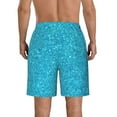 thumbnail image 3 of Kll Blue Glitter Men'S Casual Summer Beach Shorts Hawaiian Shorts With Pockets-Small, 3 of 9