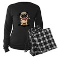 thumbnail image 5 of CafePress - The Pug Sings The Blues - Women's Long Sleeve Dark Pajamas, 5 of 7