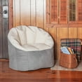 thumbnail image 6 of Big Joe Milano Adult Bean Bag Chair, Oat Sherpa and Graphite, Vegan Suede, 2.5 feet, 6 of 7
