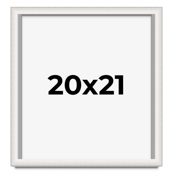 20x21 Shadow Box Silver Brushed Striped Display Frame | 1.625 Inches Deep | 1 Inch Moulding Width |