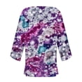 thumbnail image 4 of Sakmal Women'S Coats and Jackets On Sale Purple Elbow-Length Cover-Up Loose Fit Tie Dye Cardigan Flowy Womens Jackets and Coat, 4 of 5