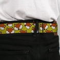 thumbnail image 4 of Buckle-Down Belt, Seatbelt Buckle Belt, Fox Face Scattered Warm Olive, 34 to 52 Inches, 4 of 9