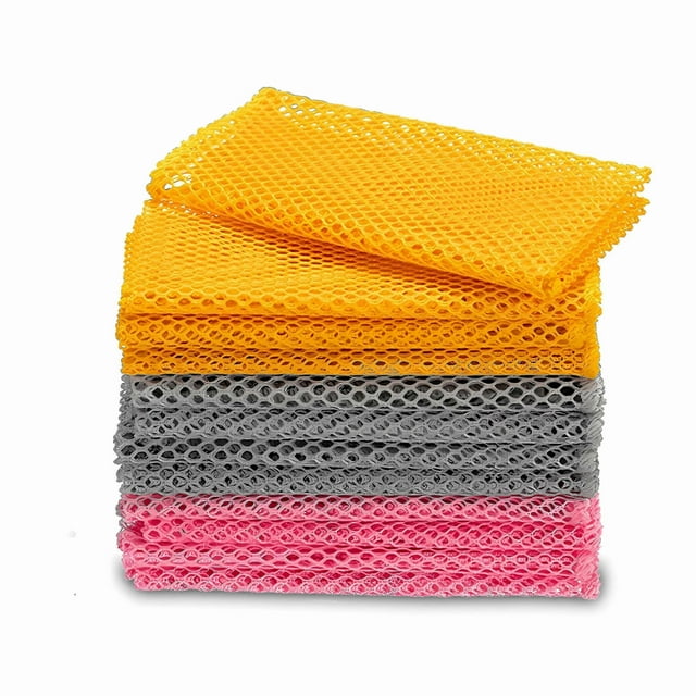 12pcs Ultra Durable Non-scratch Dish Wash Nets Innovative Mesh Cloth for Dishwashing