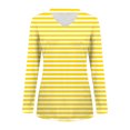 thumbnail image 5 of Weikingp Basic Long Sleeve Shirts For Women Thin Long Sleeve Shirts Women Plain V Neck T Shirts Women Womens Long Sleeve Tops Summer Top Women Yellow M, 5 of 5