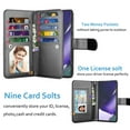 thumbnail image 2 of Galaxy Note 20 Ultra 5G Case Wallet, Njjex Luxury PU Leather Wallet Case Flip Folio Cover TPU Inner Magnetic Stand 9 Card Slots Wrist Strap for Galaxy Note 20 Ultra 5G -Black, 2 of 5